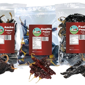 Dried Chile Peppers Variety Pack (12 oz Total) (3 pack). Choose your variety.