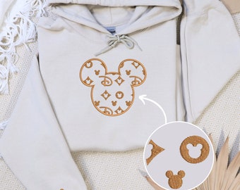 Mickey Designer Inspired Embroidered Adult Hoodies Crewnecks, Youth Sweatshirts, Full Chest w/ Sleeve Embroidery