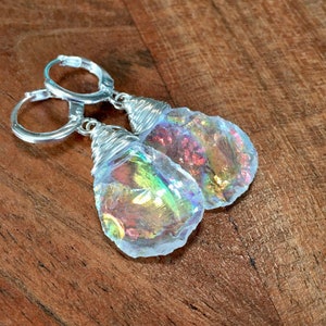 Angel Aura Quartz Earrings small