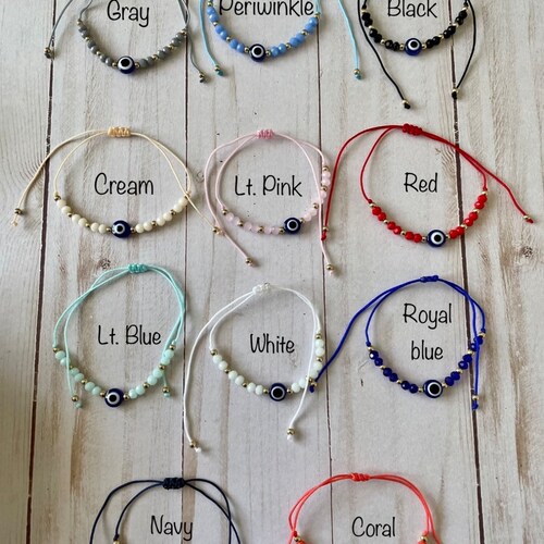 Adjustable Evil Eye Fabric Bracelet for Protection Against Negative Energy main image 0