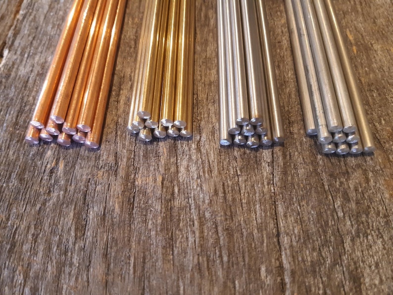 Lot of 10--- 1/4"x5.87" Rod Copper/ Brass/ Stainless Steel/ Aluminium image 1