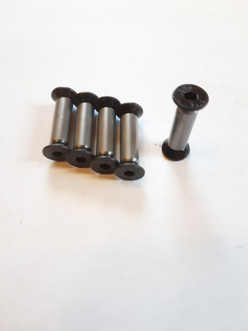 Hex Bolt Knife Scale Fasteners Black Steel Flat Head Etsy