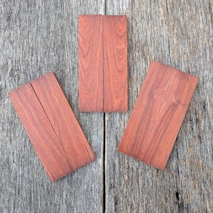 1.5&quot;x6&quot; book match Pau Rosa knife scales #ROSA