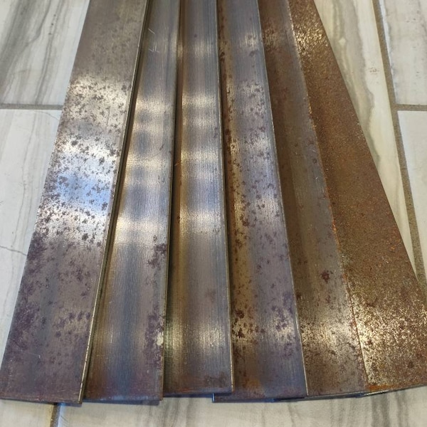 1/8" Annealed USA steel -slight rust 1/8"x1.5"x8" 1095 high carbon steel flat bar knife billets