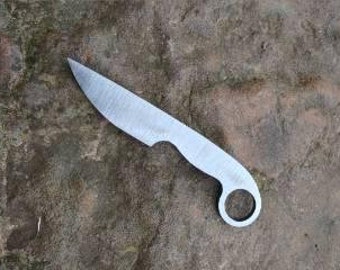 High carbon knife annealed blank  &quot;ring hole skinner&quot;