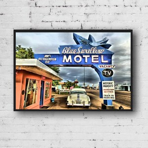 The Blue Swallow Motel in Tucumcari New Mexico on Route 66 fine art print