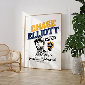 Digital Download Wall Art - Chase Elliott #9 2023 Nascar Printable Driver Design Poster Decor, Stock Car Racing - High Res - JPG Racecar
