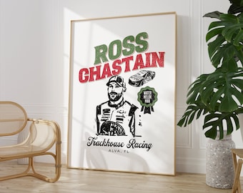 Digital Download Wall Art - Ross Chastain #1 2023 Nascar Printable DriverDesign Poster Decor, Stock Car Racing - High Res - JPG Racecar