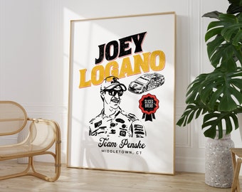 Digital Download Wall Art - Joey Logano 22 - 2023 Nascar Printable DriverDesign Poster Decor, Stock Car Racing - High Res - JPG Racecar