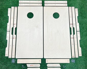 DIY PRO Regulation Cornhole Boards Kit Plain (2) boards - Fast and Free Shipping! ALL Hardware Included! Bags not included.