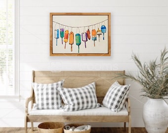 12x18 buoy watercolor print