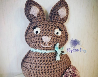Modèle au crochet lapin joufflu, câlin lapin de Pâques, poupée de chiffon lapin de Pâques, modèle lapin au crochet, modèle au crochet, modèle de Pâques au crochet