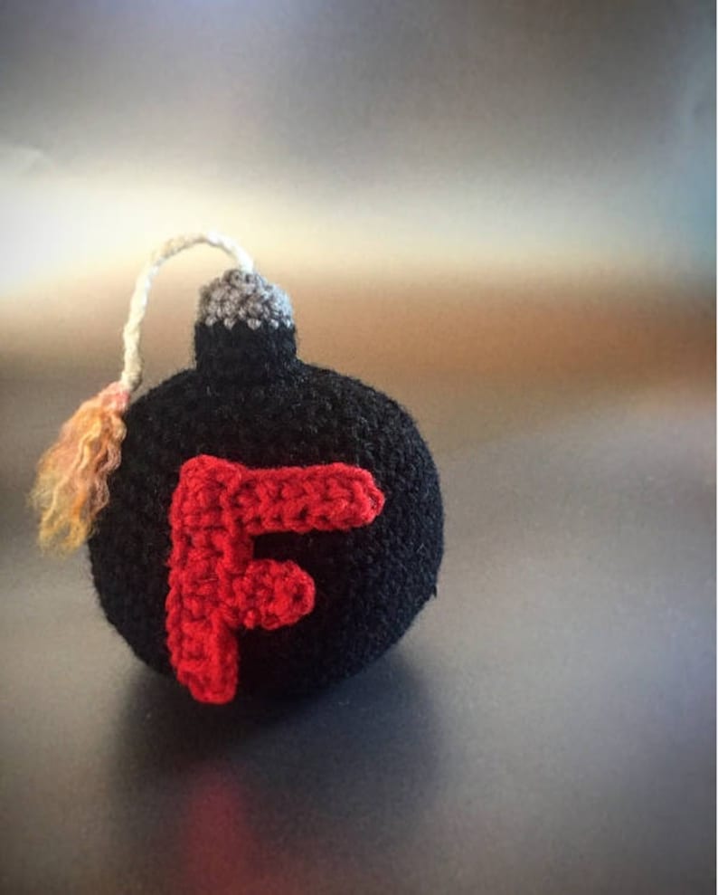 Crochet F Bomb Pattern Fbomb Pattern Cuss Bomb Curse Bomb Etsy