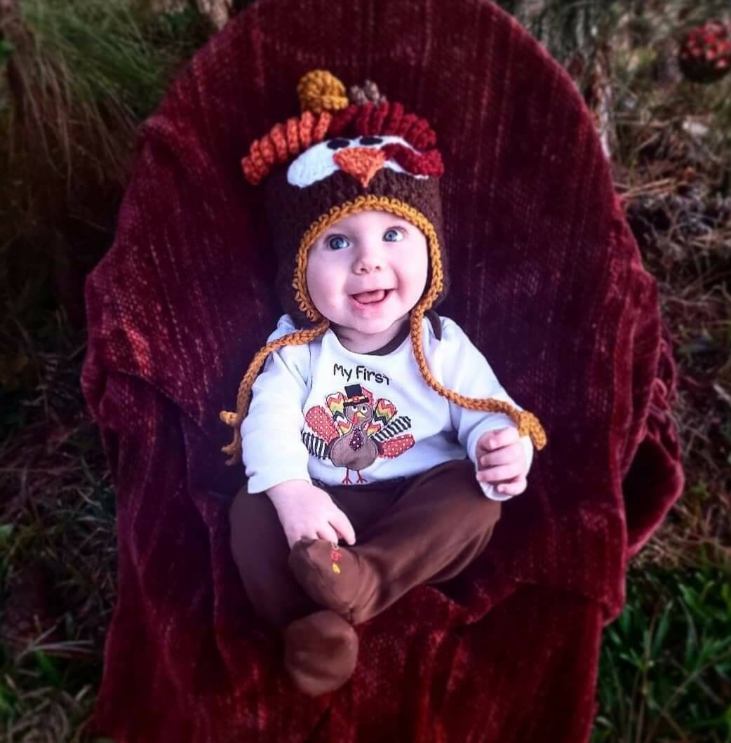 Crochet Baby Turkey Hat Turkey Flap Hat Turkey Hat Etsy