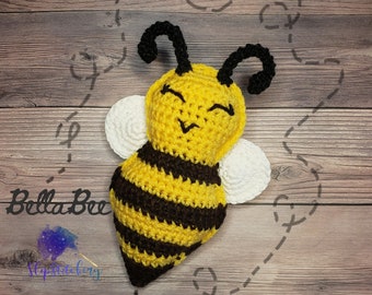 BellaBee Crochet Pattern, Bee Crochet Pattern, Amigurumi Bee, Bee Crochet Tutorial, Plush Bee Pattern, Crochet Pattern