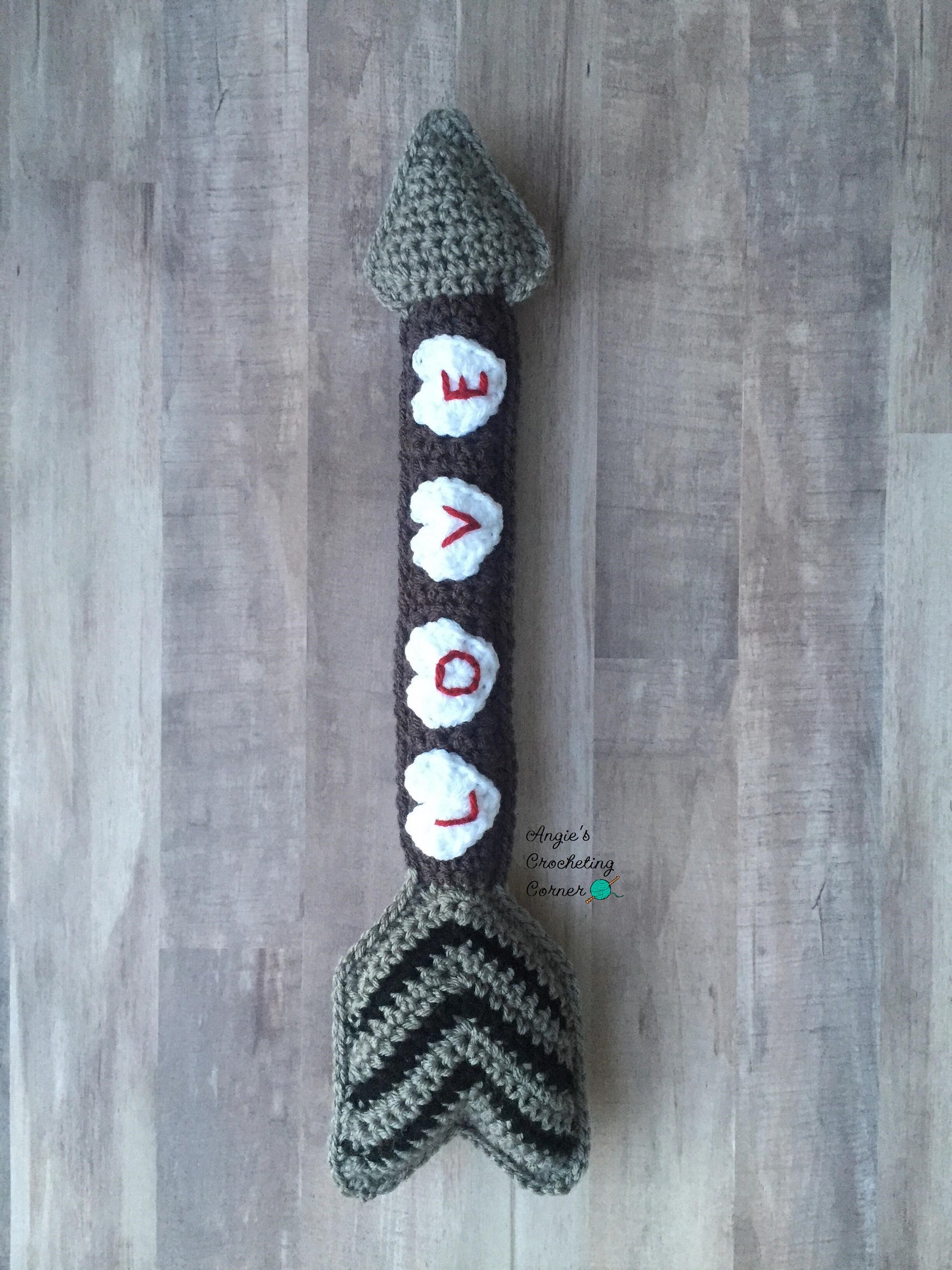 Crochet Cupid's Arrow Crochet Pattern Crochet Arrow Etsy