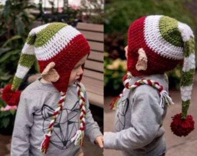 Crochet Elf Ear Hat Crochet Elf Stocking Hat Baby Elf Hat Etsy