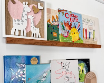 Nursery Floating Shelf, Nursery Shelves, handmade with solid Cherry wood, non-toxic, ideal for a children's nursery