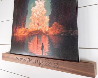 Now Playing Record Display, Vinyl Display, Floating Record Display, Record Shelf, Record Ledge, Vinyl Art Display, LP