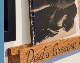 Personalized Vinyl Record Display Shelf for Father’s Day | Custom Shelf | Handmade Wooden Record Display | for Dad