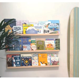 Montessori Bookshelf | Nursery Shelves | handmade with solid wood | ideal for a children&#39;s nursery