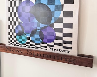 Personalized Vinyl Record Display Shelf | Wooden Floating Record Holder | Record Shelf | Record Ledge | for a custom gift