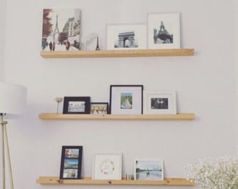 Heerlijk Over het algemeen Allemaal Sturdy Floating Picture Ledge Floating Shelf Art Shelf - Etsy