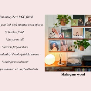 Vinyl Record Display Shelf, Vinyl Display, Wooden Floating Record Holder, Record Shelf, Record Ledge, for the vinyl record collector image 3