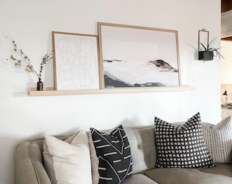Floating Picture Ledge Wall Shelf, Floating Shelf, handmade with solid hardwood, ideal for home and office space