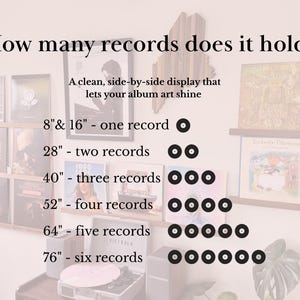 Vinyl Record Display Shelf, Vinyl Display, Wooden Floating Record Holder, Record Shelf, Record Ledge, for the vinyl record collector image 7