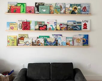 Nursery Floating Shelf, Nursery Shelves, handmade with solid wood, ideal for a children's nursery