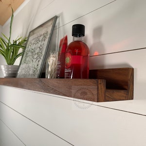 Teak Floating Ledge, Bathroom Shelf, Patio Shelf, Outdoor Shelf image 4