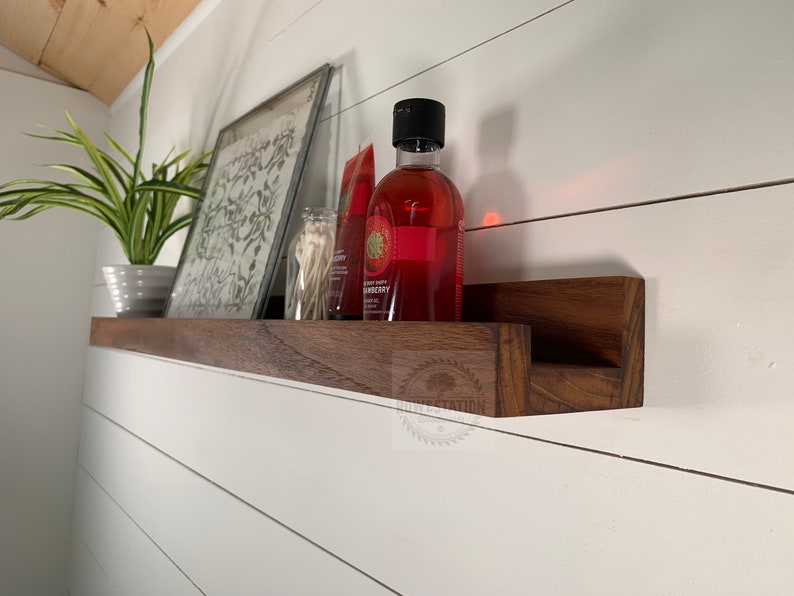 Teak Floating Ledge, Bathroom Shelf, Patio Shelf, Outdoor Shelf image 4