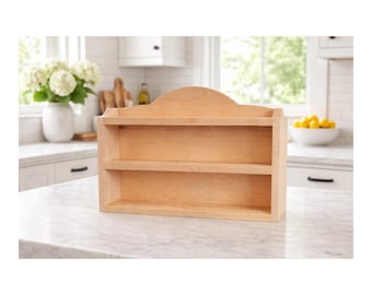 Hardwood Countertop Spice Rack for Lenox Spice Village | Compact Wooden 3-Shelf Display | Kitchen Organizer for Lenox Village Spices