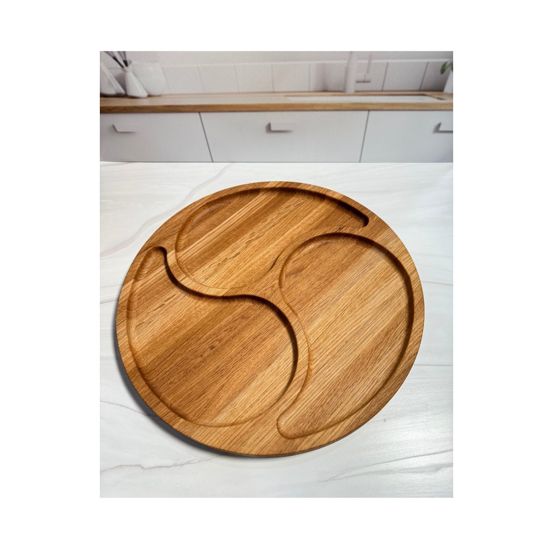 Section Tray Three Section Swirl Serving Tray - Etsy