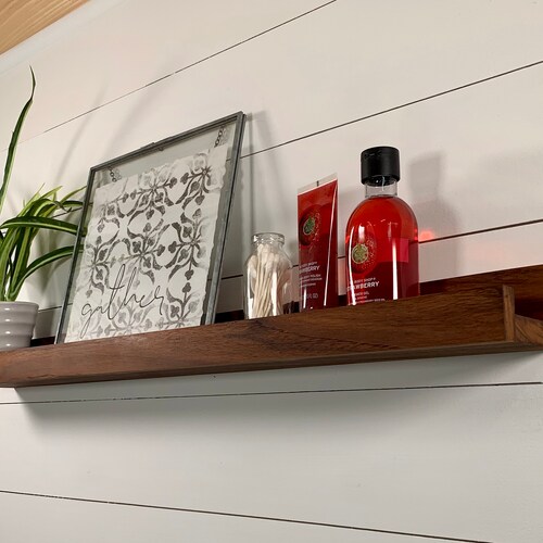 Teak Floating Ledge Bathroom Shelf Patio Shelf Outdoor Etsy