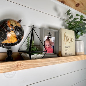 Extra-Deep Floating Picture Ledge Wall Shelf, Floating Shelf, handmade solid Ash wood shelf, ideal for home and office space
