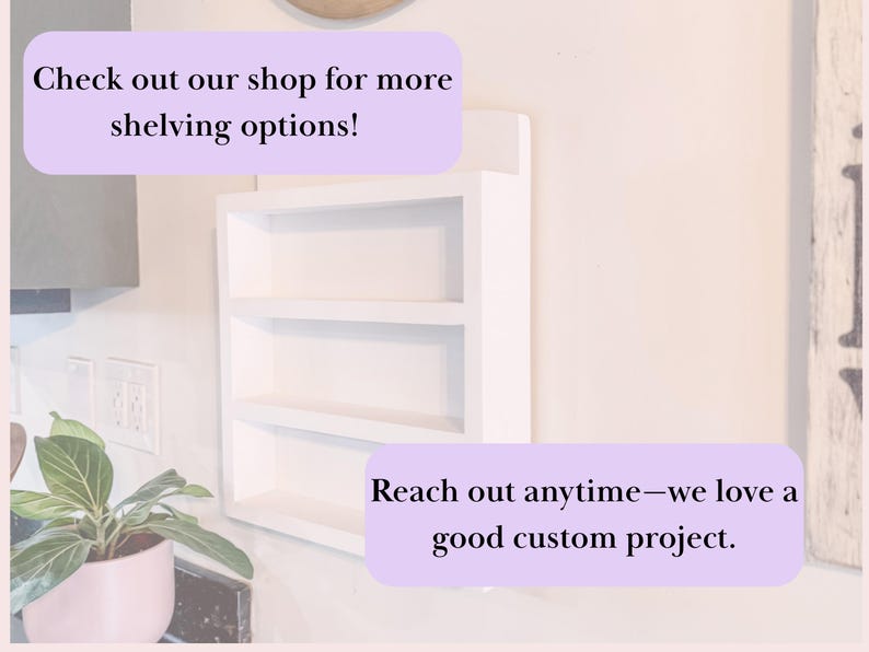 Spice Rack Shelf for Lenox Spice Village | White Handmade Solid Wood Lenox Spice Rack Shelf | for Lenox Village Spice Collectors Bild 11