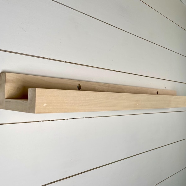Paint Ready Floating Shelf | Floating Shelf | Solid hardwood, Custom Lengths For DIY Home Decor