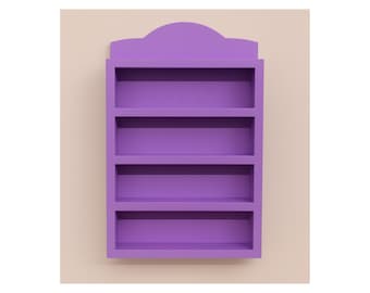 Spice Rack Shelf for Lenox Spice Village  | Purple Handmade Solid Wood Spice Rack Shelf | for Lenox Village Spice Collectors