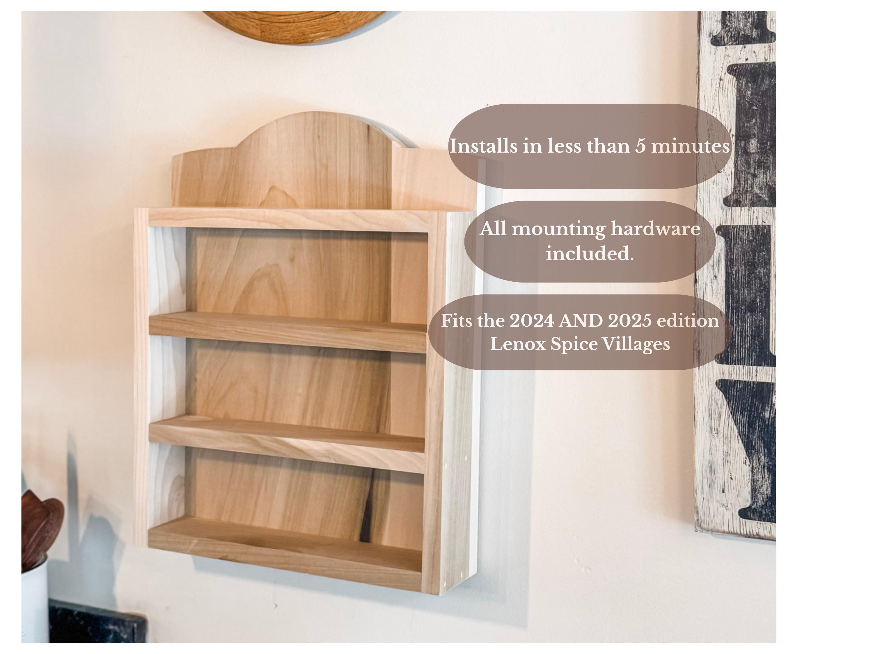 Paint-ready Spice Rack for Lenox Spice Village | Wooden Spice Shelf ...
