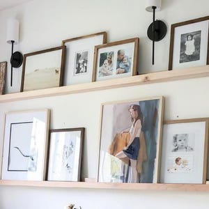 Floating Picture Ledge Wall Shelf, Floating Shelf, handmade solid Maple wood shelf, ideal for home and office space