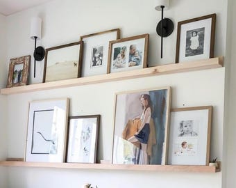 Floating Picture Ledge Wall Shelf, Floating Shelf, handmade solid Maple wood shelf, ideal for home and office space