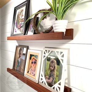 Floating Picture Ledge Wall Shelf, Floating Shelf, handmade solid Mahogany wood shelf, ideal for home and office space