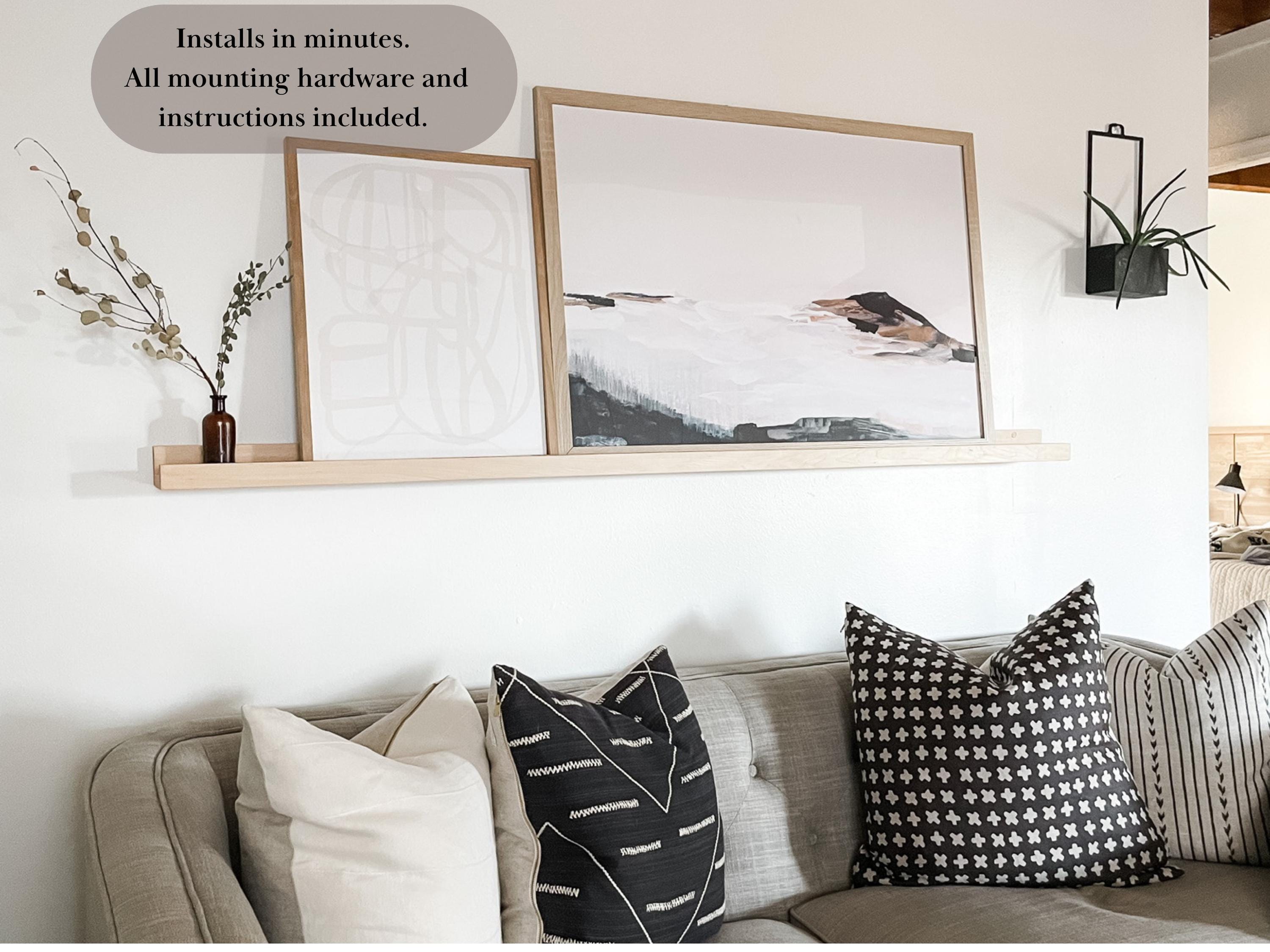 Floating Picture Ledge Wall Shelf, Floating Shelf, handmade solid 