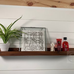 Teak Floating Ledge, Bathroom Shelf, Patio Shelf, Outdoor Shelf image 2