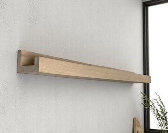 DIY Paintable Wall Shelf | Floating Picture Ledge | Solid Poplar, Minimalist Design For Custom Home Decor