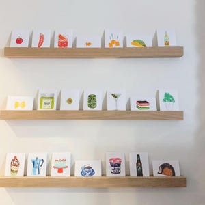 Wooden Picture Rail Shelf | Photo Rail Shelf | Solid Hardwood Minimalist Ledge For Gallery Wall Decor