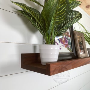Extra-Deep Floating Picture Ledge Wall Shelf, Floating Shelf, handmade solid Mahogany wood shelf, ideal for home and office space