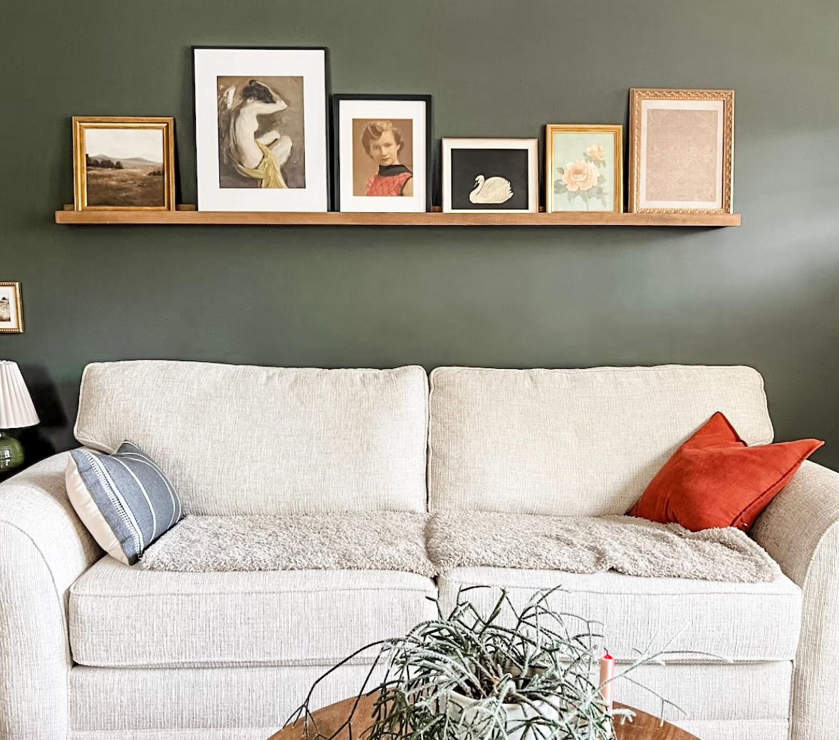 Floating Picture Ledge Wall Shelf, Floating Shelf, handmade solid wood shelf, ideal for home and office space